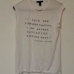 FOREVER 21 OSCAR WILDE QUOTE SZ. S TUNIC